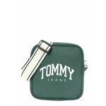 Torbica za okoli pasu Tommy Jeans zelena barva, AM0AM12132 - zelena. Torbica za okoli pasu iz kolekcije Tommy Jeans. Model izdelan iz tekstilnega materiala.