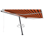 shumee Prostostoječa avtomatska tenda 450x300 cm oranžna/rjava