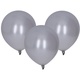 Napihljiv balon 30cm - set 10 kom, kovinsko srebrne barve