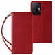 slomart ovitek z magnetnim paščkom za samsung galaxy a13 5g torbica denarnica + mini obesek za vrvico, rdeča
