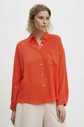 Lanena srajca Answear Lab oranžna barva - oranžna. Srajca iz kolekcije Answear Lab