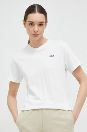 Bombažna kratka majica Fila 2-pack bela barva - bela. Kratka majica iz kolekcije Fila. Model izdelan iz bombažne pletenine.