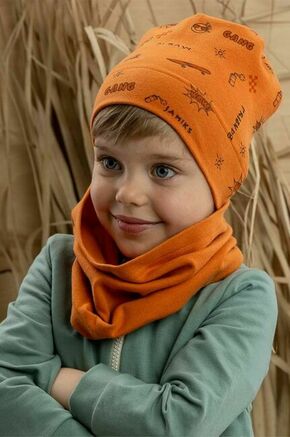 Otroška kapa Jamiks LEXUS oranžna barva - oranžna. Otroška kapa iz kolekcije Jamiks. Model izdelan iz vzorčaste pletenine.