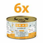 Grau GP Adult konzerva za mačke, perutnina &amp; polnozrnati riž, 6 x 200 g