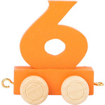 Vagon lesene tirnice - barvne številke - številka 6