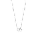 Lotus Silver Romantična srebrna ogrlica s prozornimi cirkoni srčkov LP3093-1 / 1 srebro 925/1000
