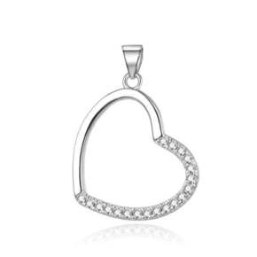 Beneto Romantičen srebrni obesek v obliki srca AGH264 srebro 925/1000