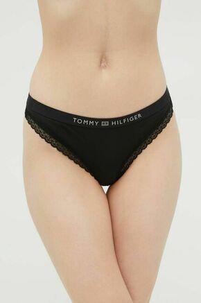 Brazilke Tommy Hilfiger črna barva - črna. Brazilke iz kolekcije Tommy Hilfiger. Model izdelan iz enobarvne pletenine.