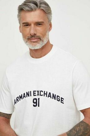 Bombažna kratka majica Armani Exchange moški