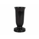 WEBHIDDENBRAND Vaza za pokopališča KALICH težka plastika črna d12x24cm