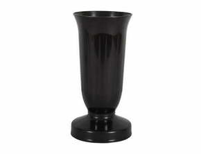 WEBHIDDENBRAND Vaza za pokopališča KALICH težka plastika črna d12x24cm