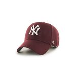 47brand kapa New York Yankees - bordo. Kapa s šiltom vrste baseball iz kolekcije 47brand. Model izdelan iz enobarvne tkanine z vstavki.