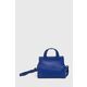 Torbica Calvin Klein - modra. Majhna torbica iz kolekcije Calvin Klein. na zapenjanje model, izdelan iz ekološkega usnja.
