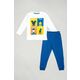 Otroška bombažna pižama zippy mornarsko modra barva - mornarsko modra. Otroški pižama iz kolekcije zippy. Model izdelan iz pletenine s potiskom.