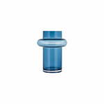 Temno modra steklena vaza Lyngby Glas Tube, višina 20 cm