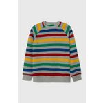 Otroški bombažen pulover United Colors of Benetton - pisana. Otroški pulover iz kolekcije United Colors of Benetton, izdelan iz tanke, elastične pletenine. Model iz zračne bombažne tkanine.