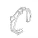 Beneto Romantičen srebrni prstan za noge AGGF485 srebro 925/1000