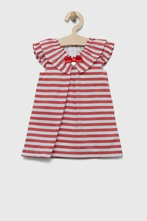 Otroška bombažna obleka Birba&amp;Trybeyond rdeča barva - rdeča. Lahkotna obleka za dojenčke iz kolekcije Birba&amp;Trybeyond. Nabran model
