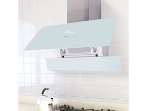 VIDAXL Kuhinjska Napa z Zaslonom na Dotik Bele Barve 900 mm