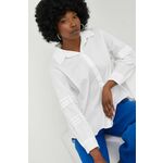 Bombažna srajca Answear Lab ženska, bela barva - bela. Srajca iz kolekcije Answear Lab. Model izdelan iz enobarvne tkanine. Bombažen, udoben material.