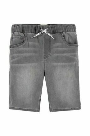 Otroške kratke hlače iz jeansa Levi's LVB SKINNY DOBBY SHORT siva barva - siva. Otroške kratke hlače iz kolekcije Levi's. Model izdelan iz enobarvnega materiala.