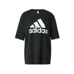 Bombažna kratka majica adidas črna barva - črna. Kratka majica iz kolekcije adidas. Model izdelan iz tanke, elastične pletenine.