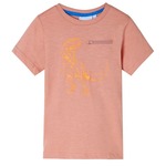vidaXL Otroška majica z kratkimi rokavi svetlo oranžna 104
