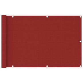 VidaXL Balkonsko platno rdeče 90x400 cm HDPE