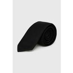 Kravata HUGO črna barva, 50503476 - črna. Kravata iz kolekcije HUGO. Model izdelan iz enobarvne tkanine.