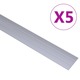 vidaXL Talni profili 5 kosov aluminij 134 cm srebrni
