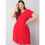 BASIC FEEL GOOD Ženska bombažna obleka plus size MOLLY rdeča RV-SK-6292.09P_361518 3XL