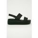 Sandali Crocs žensko, črna barva - črna. Sandali iz kolekcije Crocs. Model izdelan iz sintetičnega materiala.