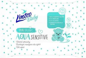 LINTEO Vlažni robčki Baby Aqua Sensitive 10 kosov