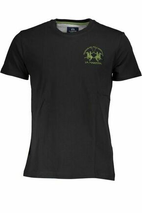 Bombažna kratka majica La Martina črna barva - črna. Kratka majica iz kolekcije La Martina