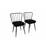 Črni kovinski jedilni stoli v kompletu 2 ks Yildiz – Kalune Design