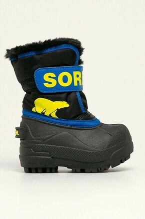 Sorel otroške snežke Snow Commander - črna. Zimski čevlji iz kolekcije Sorel. Podloženi model izdelan iz tekstilnega materiala.