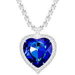 Preciosa Čudovita modra ogrlica iz srca s češkim kristalom 2025 46