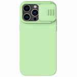 Nillkin camshield magnetni silikonski ovitek iphone 14 pro magnetni magsafe ovitek s pokrovom za kamero zelen
