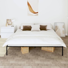 VidaXL Kovinski posteljni okvir črn 183x213 cm