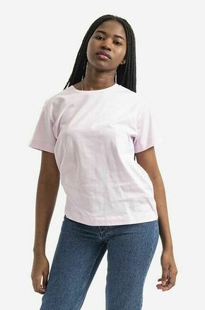 Bombažna kratka majica A.P.C. Jade roza barva - roza. Kratka majica iz kolekcije A.P.C. Model izdelan iz enobarvne pletenine.