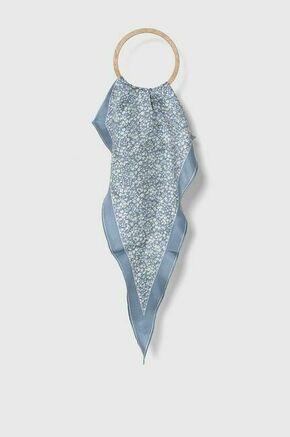 Svilena rutica Lauren Ralph Lauren 454943706 - modra. Rutica iz kolekcije Lauren Ralph Lauren. Model izdelan iz vzorčaste tkanine.