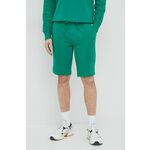 Bombažne kratke hlače United Colors of Benetton zelena barva - zelena. Kratke hlače iz kolekcije United Colors of Benetton. Model izdelan iz pletenine. Izjemno udoben material, izdelan iz naravnih vlaken.