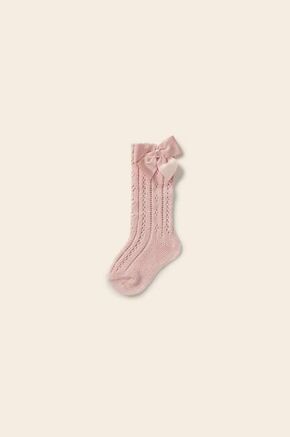 Otroške nogavice Mayoral roza barva - roza. Otroški Nogavice iz kolekcije Mayoral. Model izdelan iz elastičnega materiala.