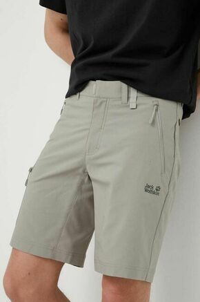 Pohodne kratke hlače Jack Wolfskin Active Track zelena barva - zelena. Kratke hlače iz kolekcije Jack Wolfskin. Model izdelan iz vodoodpornega materiala.