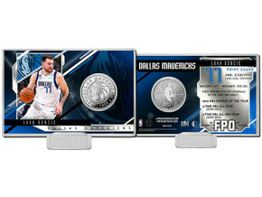 Luka Dončić Dallas Mavericks Silver Coin Card kartica s kovancem