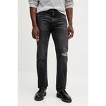 Kavbojke Calvin Klein Jeans - črna. Kavbojke iz kolekcije Calvin Klein Jeans straight kroja, z normalnim pasom. Model izdelan iz udobnega denima.