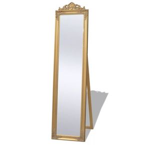 VidaXL Samostoječe Ogledalo Baročni Stil 160x40 cm Zlate Barve