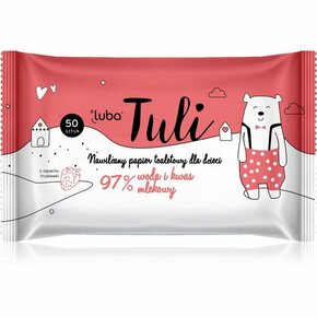 Luba Tuli Lactic acid vlažilni toaletni papir z mlečno kislino za otroke Strawberry 50 kos