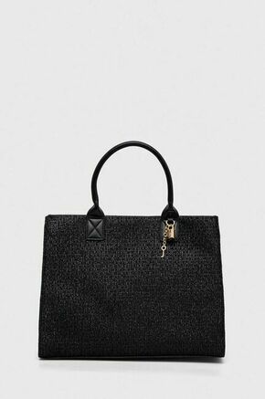 Torbica Morgan črna barva - črna. Velika torbica iz kolekcije Morgan. Model na zapenjanje