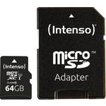 Intenso Premium Micro SDXC spominska kartica, 64 GB, 45 MB/s, UHS-I + SD adapter